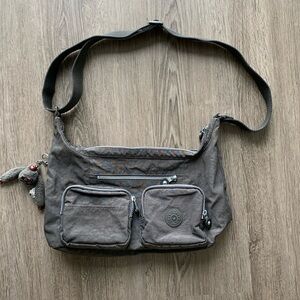 Kipling Grey Messenger/crossbody Bag